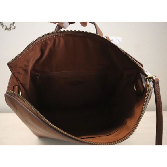 Fossil SHB2976210 Women's Medium Brown Leather Elina Convertible Backpack - Picture 4 of 16